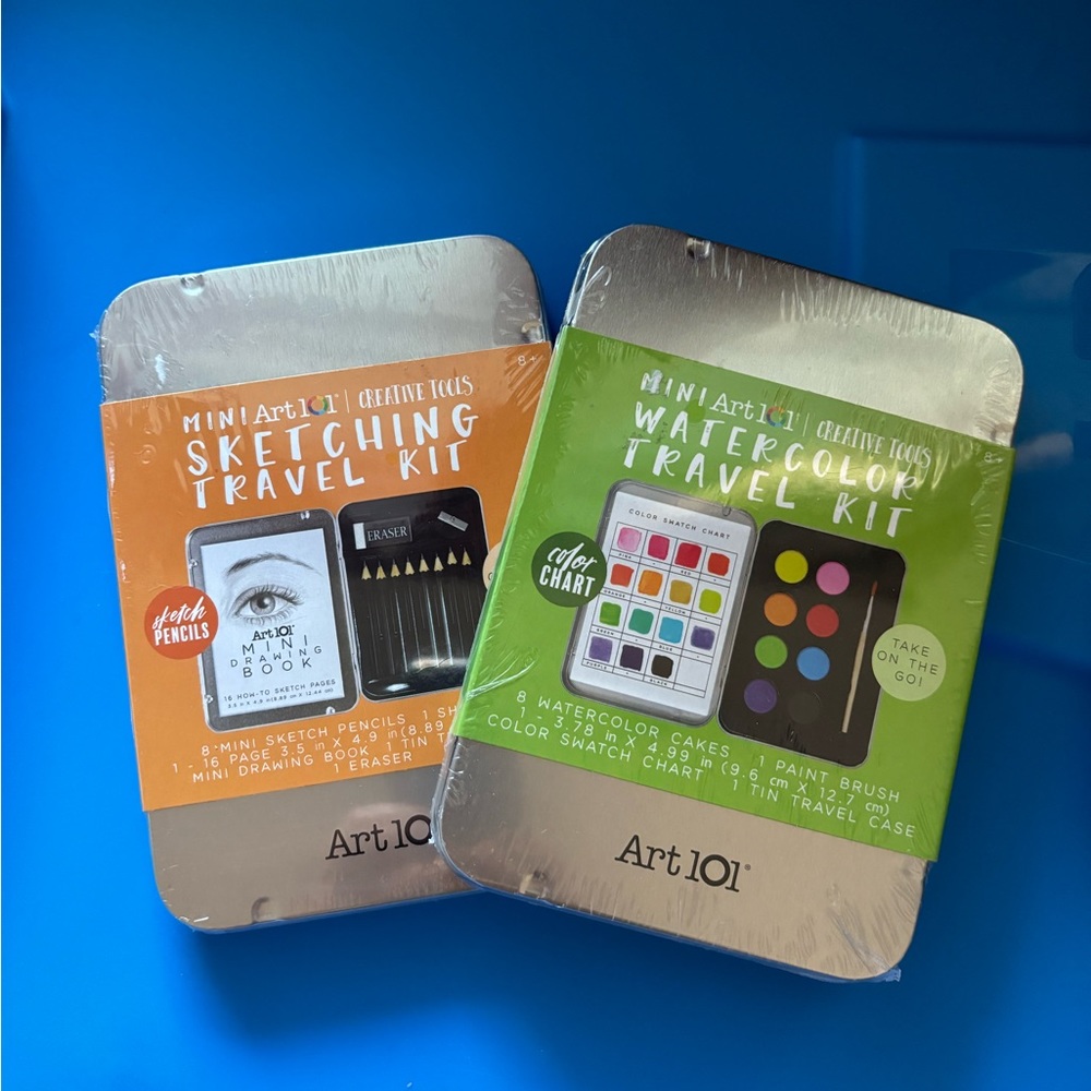 Art 101 Mini Travel Watercolor & Sketching Travel Arts & Crafts Kit